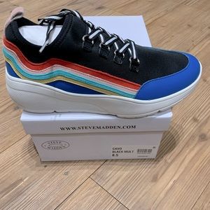 Steve Madden Cavo Rainbow Sneaker Black Multi
